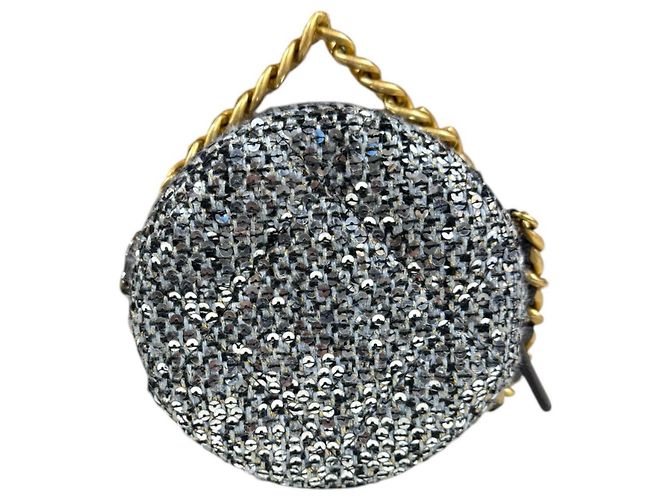 Borsa a Spalla Chanel 19 Argento - vista 3