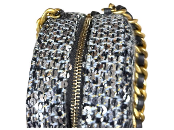 Borsa a Spalla Chanel 19 Argento - vista 7