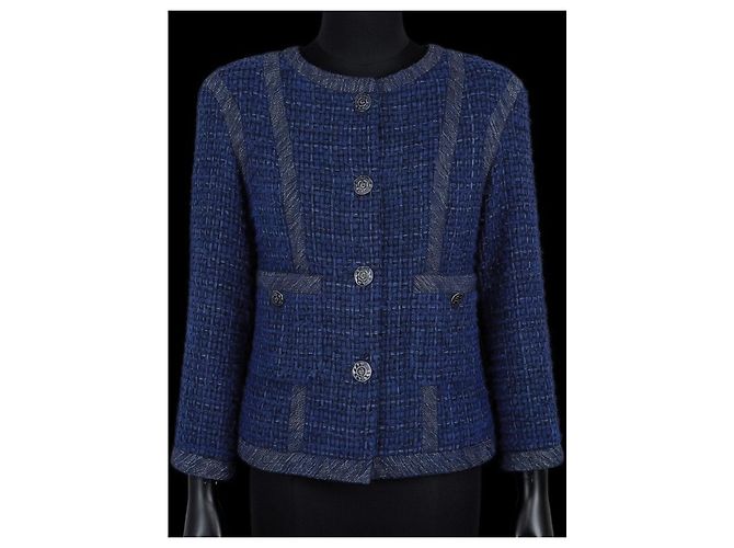 Increíble chaqueta de pasarela Chanel Azul - vista 2