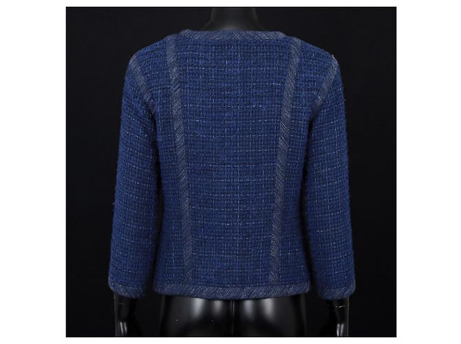 Increíble chaqueta de pasarela Chanel Azul - vista 3