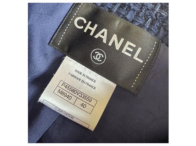 Increíble chaqueta de pasarela Chanel Azul - vista 5