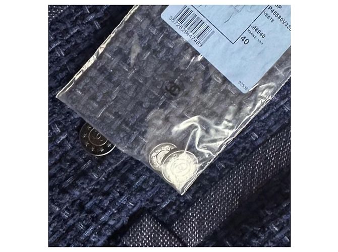 Increíble chaqueta de pasarela Chanel Azul - vista 7