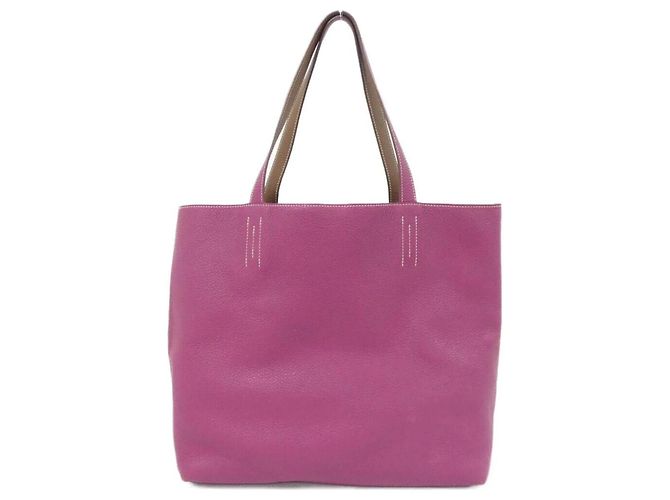Borsa Hermès Double Sens 45 cm Rosa - vista 2