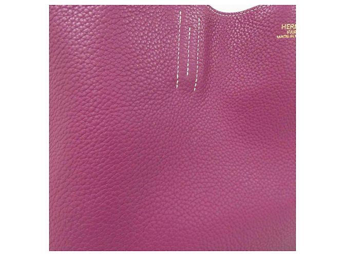 Borsa Hermès Double Sens 45 cm Rosa - vista 5