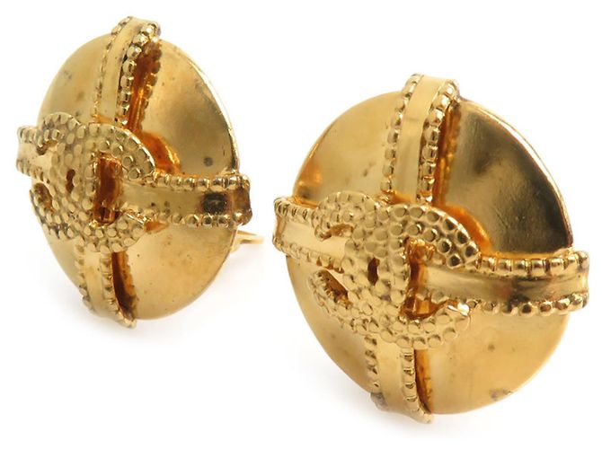 Chanel Gold Clip Ohrringe Golden - Ansicht 2