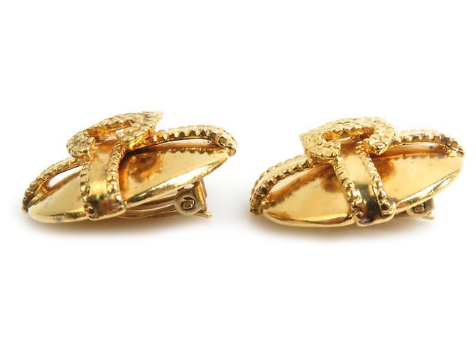 Chanel Gold Clip Ohrringe Golden - Ansicht 3