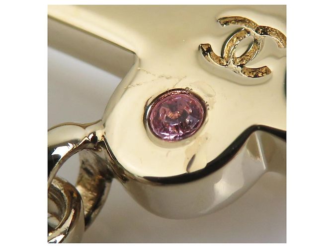 Spilla Cuore con Lucchetto e Chiave Chanel Rosa D'oro - vista 5