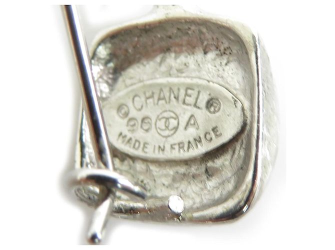 Orecchini a goccia Chanel bianco sporco e argento - vista 7