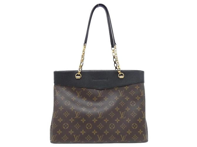 Borsa a mano Pallas Shopper Monogram Louis Vuitton Marrone Nero - vista 2