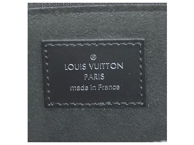 Clutch in pelle Epi Louis Vuitton Nero Argento - vista 12