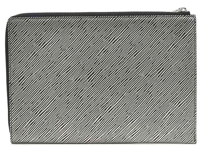 Clutch in pelle Epi Louis Vuitton Nero Argento - vista 2
