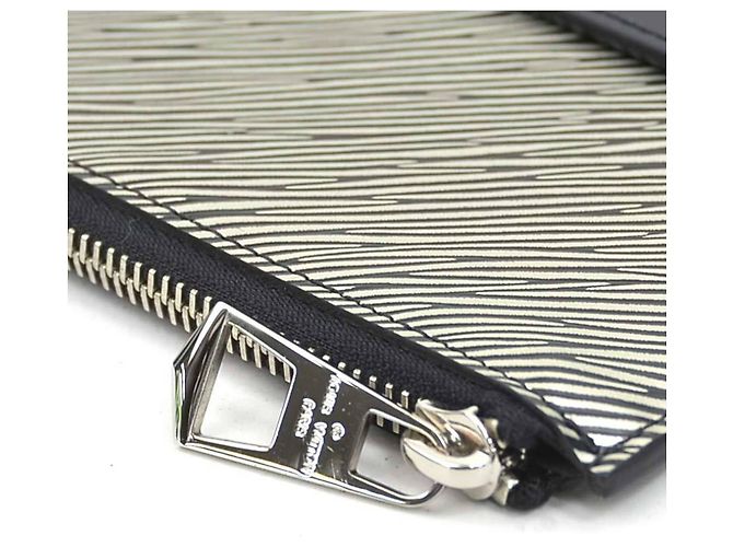 Clutch in pelle Epi Louis Vuitton Nero Argento - vista 8