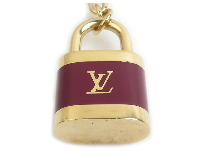 Portachiavi a forma di borsa Hermès D'oro Bordò - vista 2