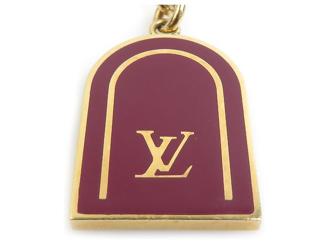 Portachiavi a forma di borsa Hermès D'oro Bordò - vista 5