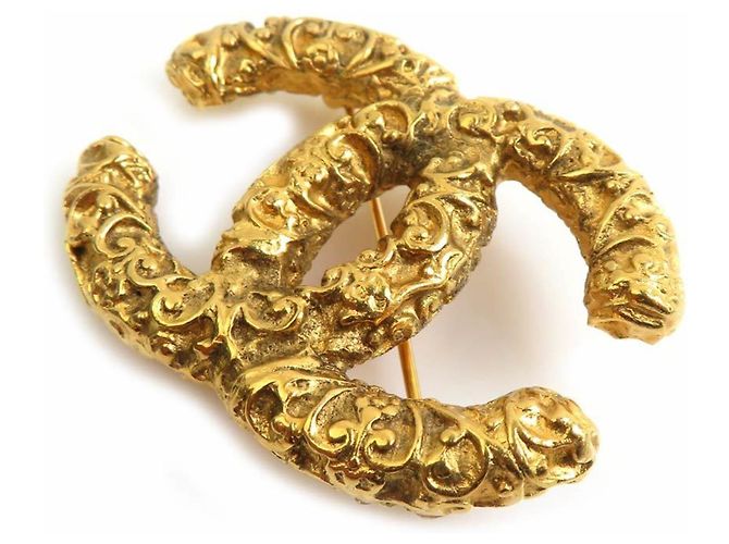 Spilla in metallo dorato Chanel D'oro - vista 2