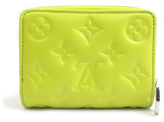 Portafoglio bi-fold Louis Vuitton in verde e giallo - vista 2