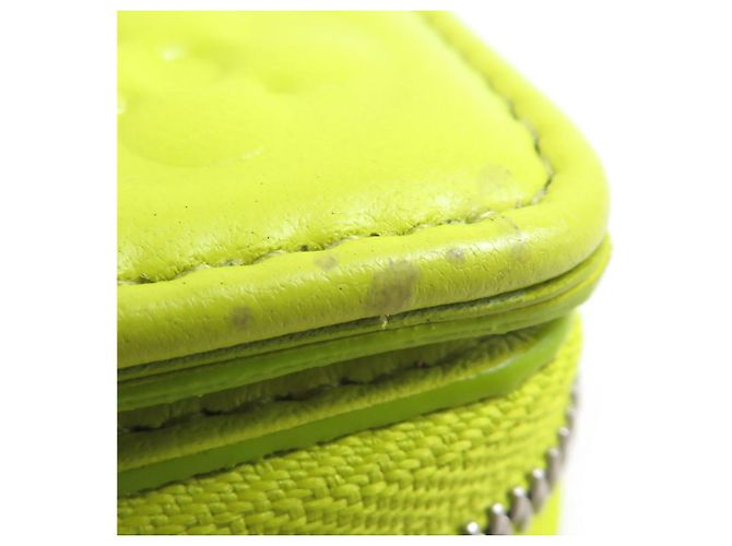 Portafoglio bi-fold Louis Vuitton in verde e giallo - vista 5