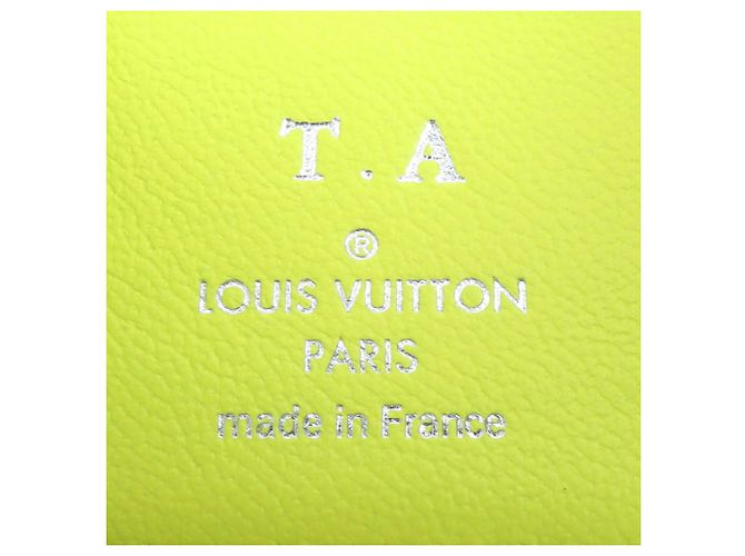 Portafoglio bi-fold Louis Vuitton in verde e giallo - vista 9