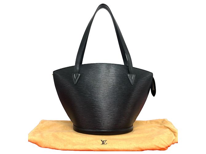 Louis Vuitton Saint Jacques GM in Epi Nero con Tracolla Lunga - vista 10