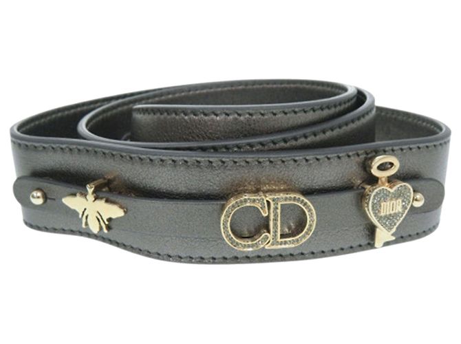 Dior Grigio Piccola Cannage in Agnello Metallico My ABCDior Lady Dior Marrone - vista 14