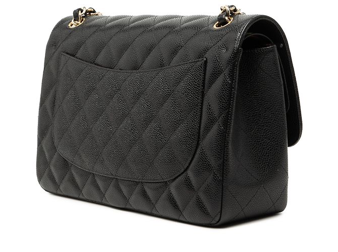 Chanel Nero Jumbo Classico Caviar Doppio Flap - vista 2