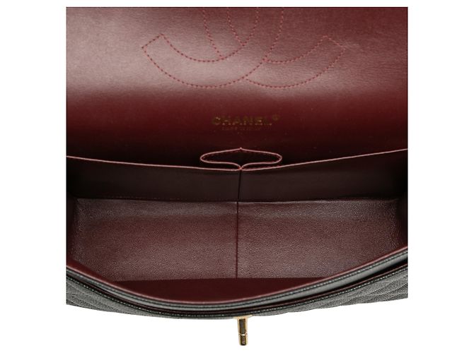 Chanel Nero Jumbo Classico Caviar Doppio Flap - vista 4