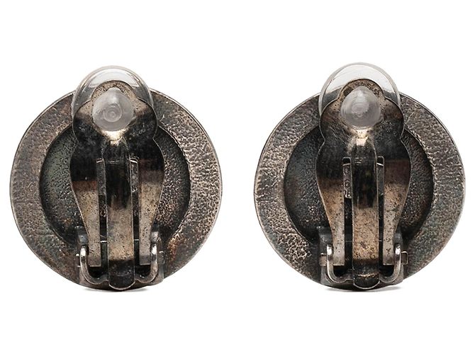 Orecchini a clip in ottone placcato argento Chanel - vista 2