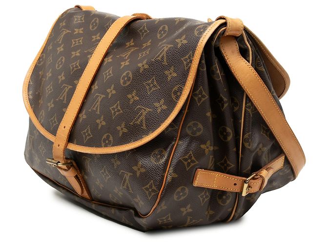 Louis Vuitton Saumur 35 Monogramma Marrone - vista 2