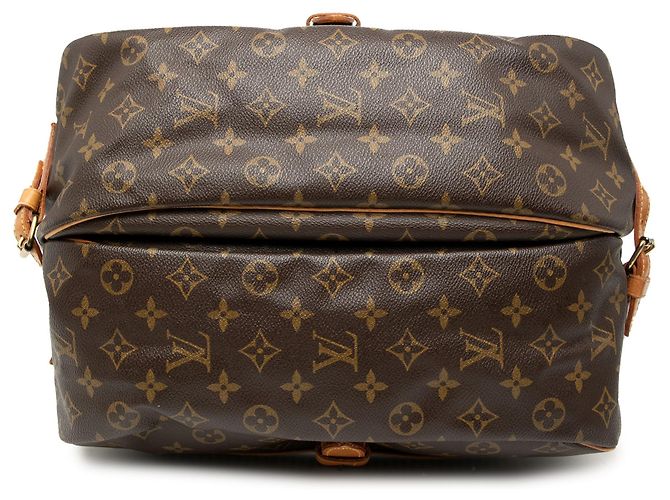 Louis Vuitton Saumur 35 Monogramma Marrone - vista 3