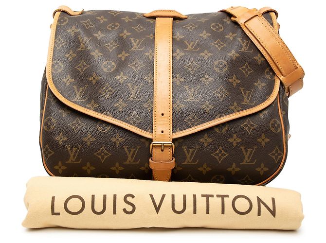 Louis Vuitton Saumur 35 Monogramma Marrone - vista 8