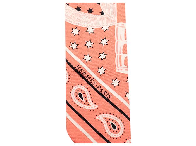 Bufanda de seda Twilly Eperon d'Or naranja de Hermès Melocotón - vista 4