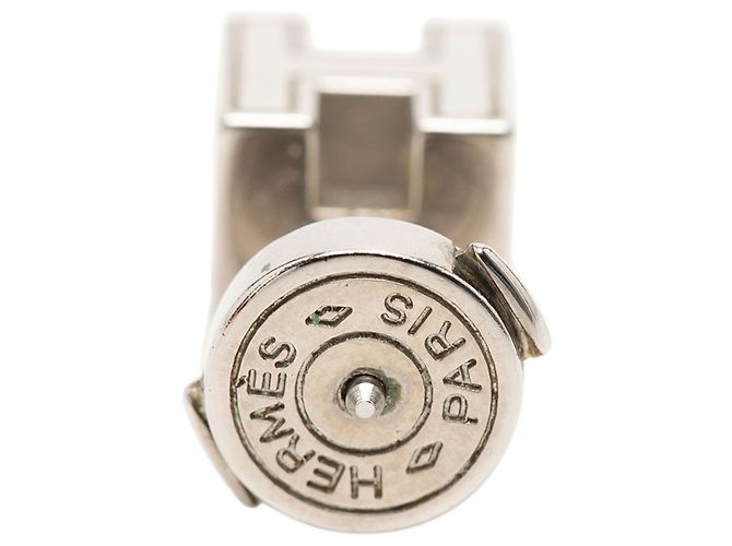Orecchini Hermès Cage D H Cube in Argento Placcato Palladio - vista 5