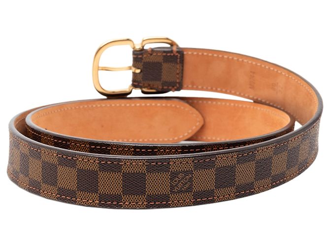 Cintura Mini Damier Ebene Marrone Louis Vuitton - vista 3