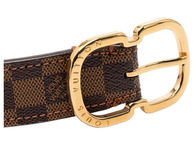Cintura Mini Damier Ebene Marrone Louis Vuitton - vista 4