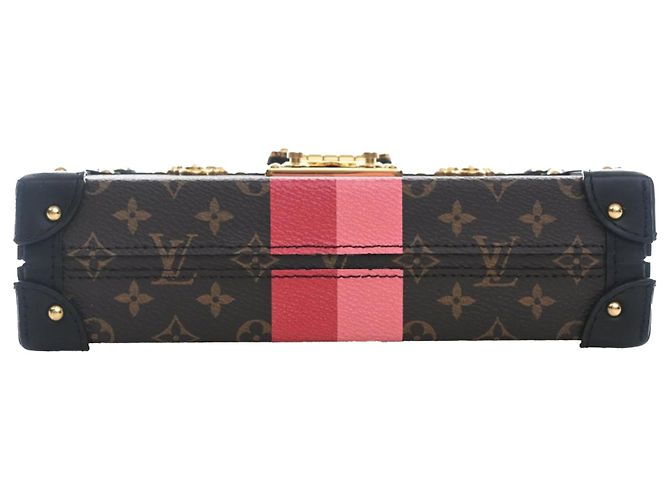 Louis Vuitton Petite Malle Marrone Monogramma - vista 3