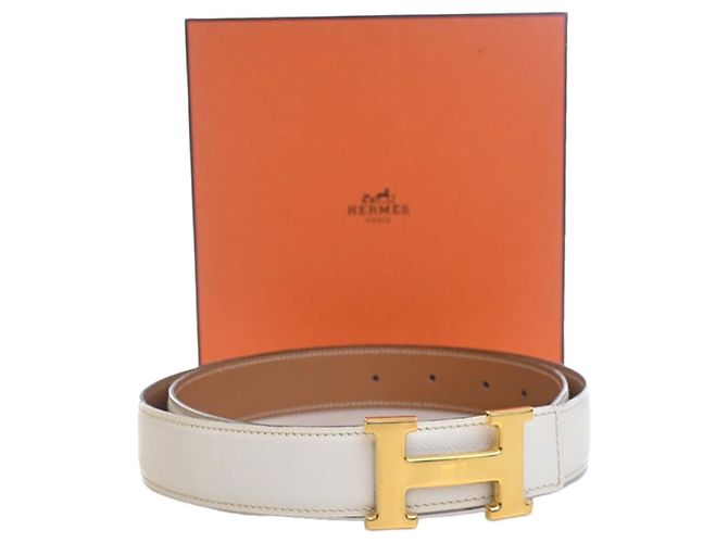 Hermès Weiß Epsom Constance H Wendegürtel - Ansicht 7