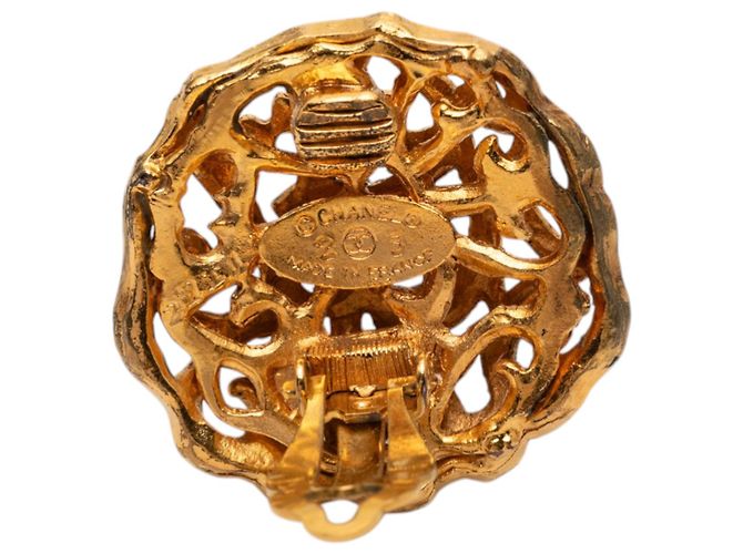 Orecchini a clip in oro placcato CC dorato di Chanel D'oro - vista 3