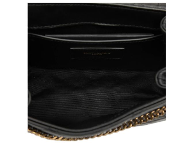 Bolsa Nolita Monograma em Couro de Cordeiro Matelassado Preto Saint Laurent - vista 4