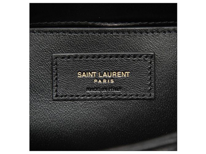 Bolsa Nolita Monograma em Couro de Cordeiro Matelassado Preto Saint Laurent - vista 5