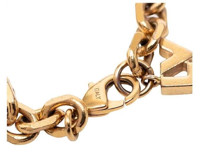 Bracciale Charm Love Letters in ottone placcato oro e strass Louis Vuitton D'oro - vista 5