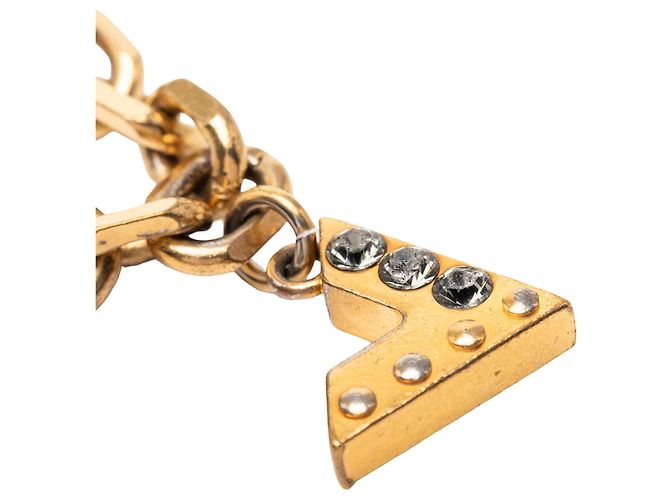 Bracciale Charm Love Letters in ottone placcato oro e strass Louis Vuitton D'oro - vista 8