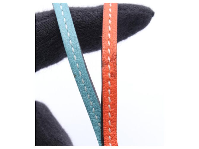 Hermès Hermes Paddock Cell Charm Zubehör Blau Orange - Ansicht 5