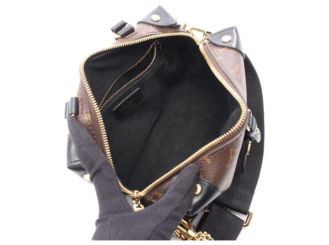 Handtasche Petite Malle Souple Louis Vuitton Braun Schwarz Monogramm - Ansicht 3