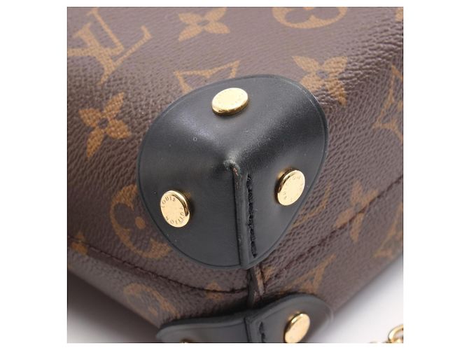 Handtasche Petite Malle Souple Louis Vuitton Braun Schwarz Monogramm - Ansicht 5