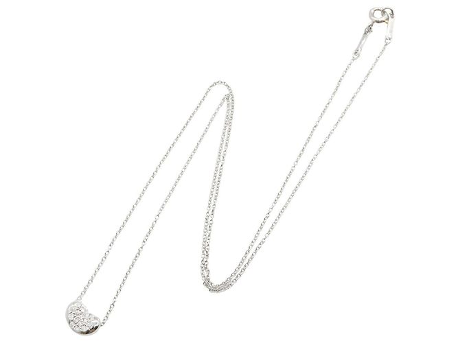 Collana in diamante Bean di Tiffany & Co. in platino Argento - vista 2