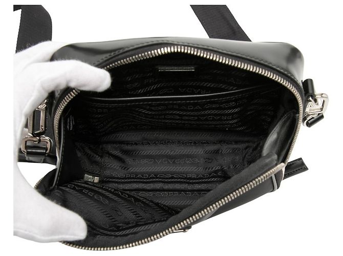 Bolsa de ombro RE-Nylon com logo triangular Prada Preto - vista 4