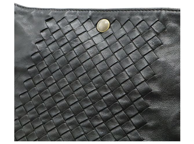 Borsa a Spalla Intrecciato Bottega Veneta Nero - vista 10