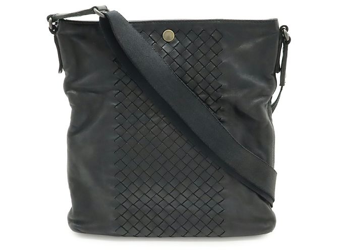 Borsa a Spalla Intrecciato Bottega Veneta Nero - vista 2