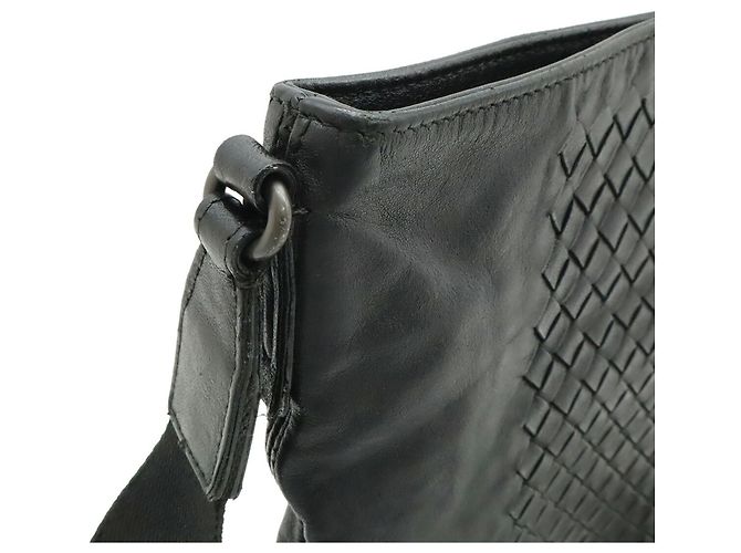 Borsa a Spalla Intrecciato Bottega Veneta Nero - vista 5