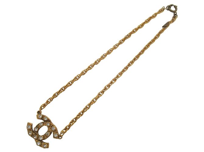 Collana a catena con strass Chanel Coco Mark D'oro - vista 3